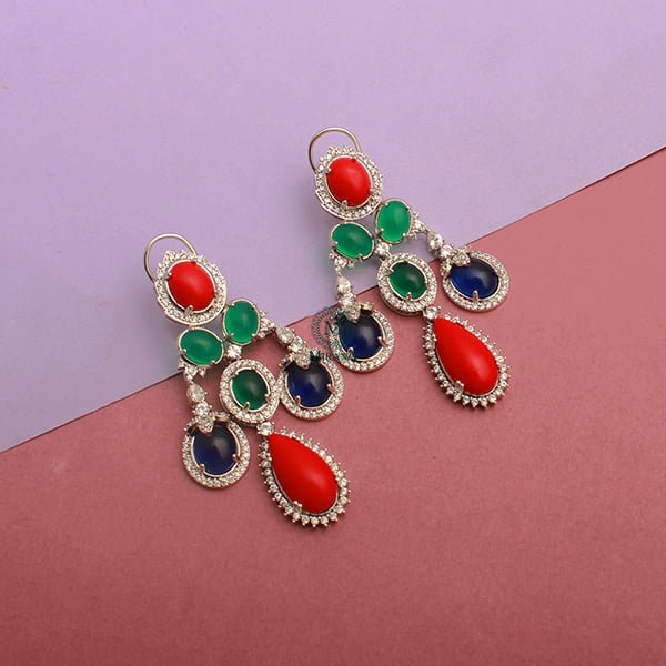 Lily Multi Colour CZ Designer Earrings