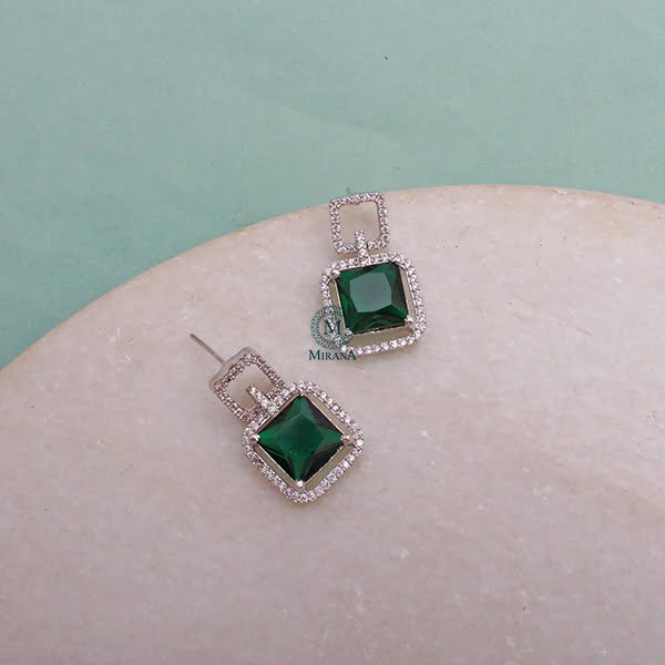 Siri Emerald Green Designer Earrings