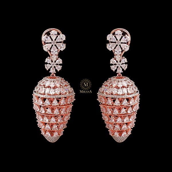 Myrna CZ Designer Jhumkas