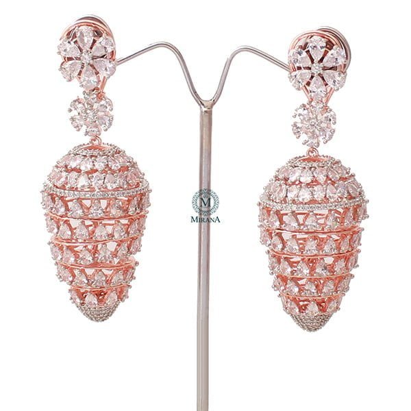 Myrna CZ Designer Jhumkas