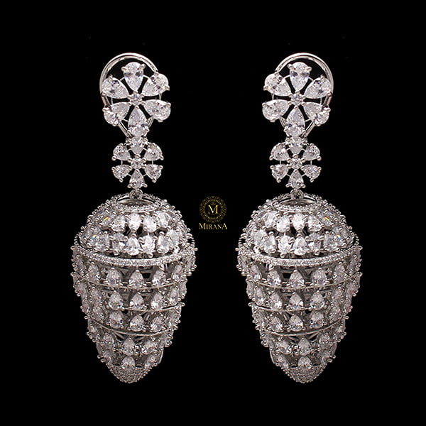 Myrna CZ Designer Jhumkas