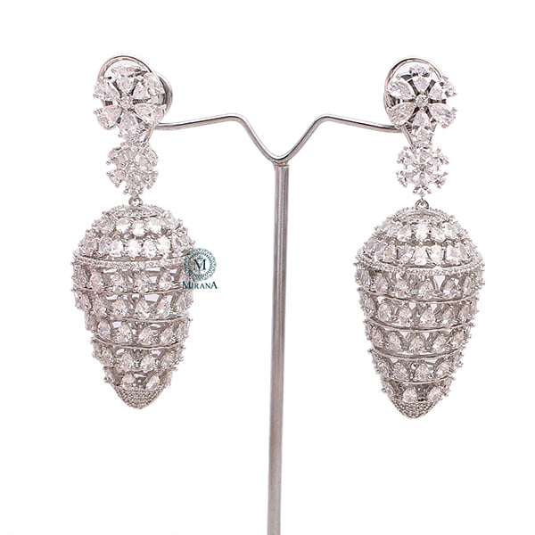 Myrna CZ Designer Jhumkas