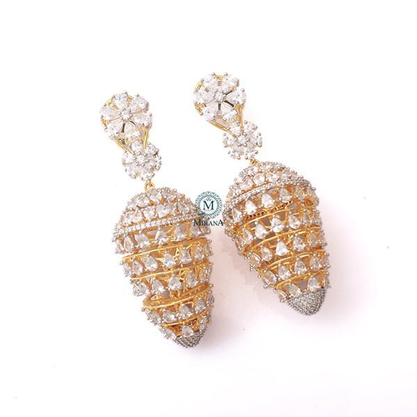 Myrna CZ Designer Jhumkas