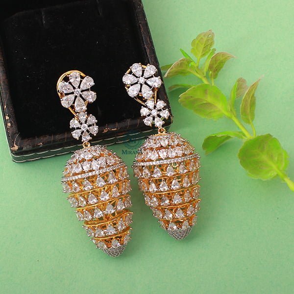 Myrna CZ Designer Jhumkas