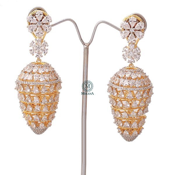 Myrna CZ Designer Jhumkas