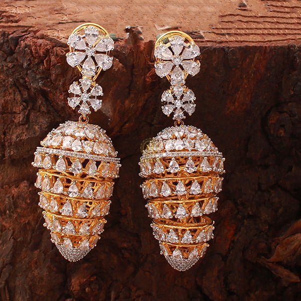 Myrna CZ Designer Jhumkas