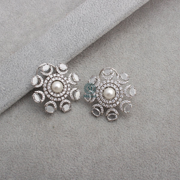 Raaya Pearl CZ Designer Studs