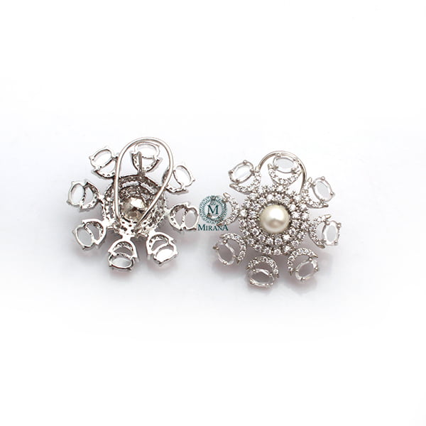 Raaya Pearl CZ Designer Studs