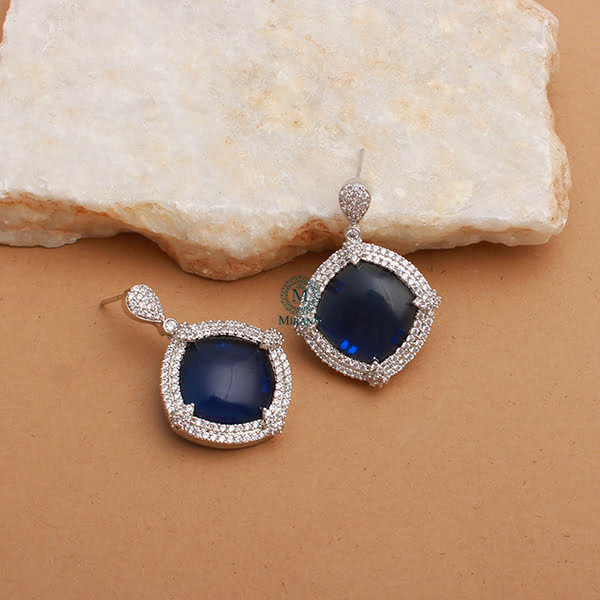 Belina Blue CZ Designer Earrings