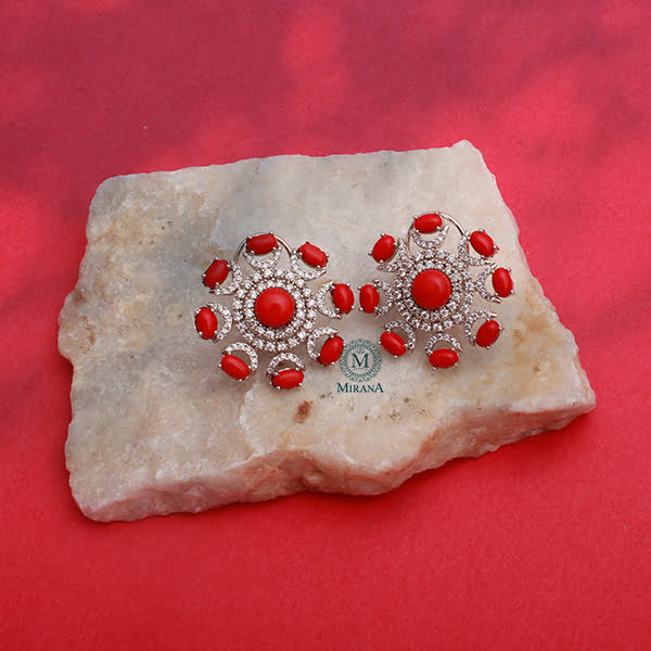 Raaya Coral CZ Designer Studs