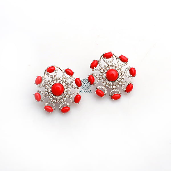 Raaya Coral CZ Designer Studs