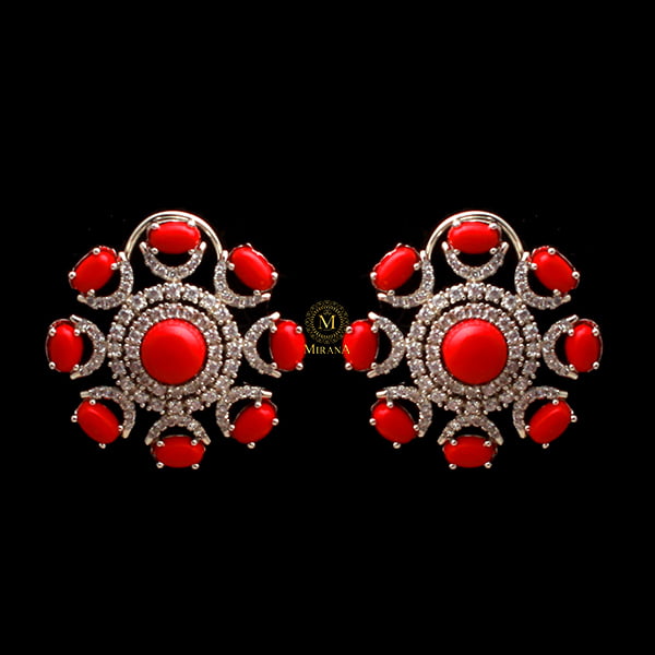 Raaya Coral CZ Designer Studs