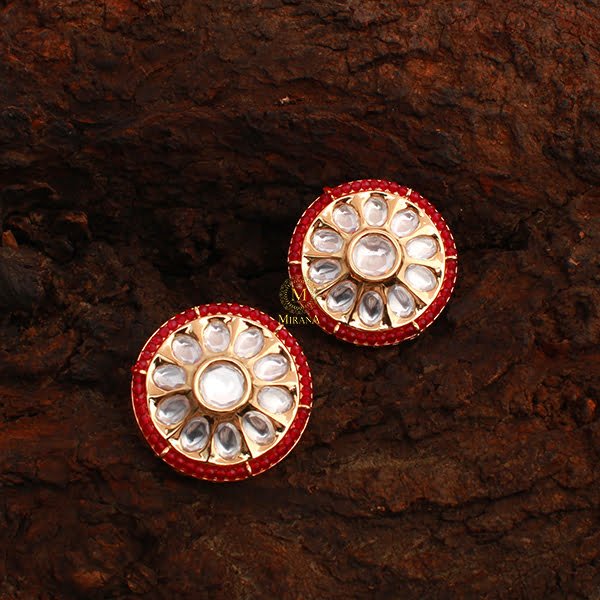 Shivika Ruby Polki Designer Earrings