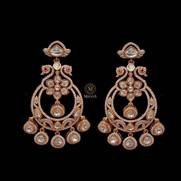 Mayuri Ruby Moissanite Designer Earrings