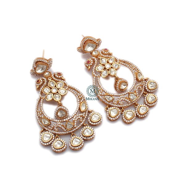 Mayuri Ruby Moissanite Designer Earrings