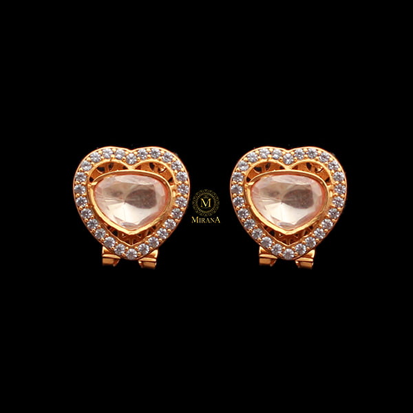 Adhya Heart Shaped Moissanite Studs