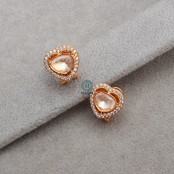 Adhya Heart Shaped Moissanite Studs