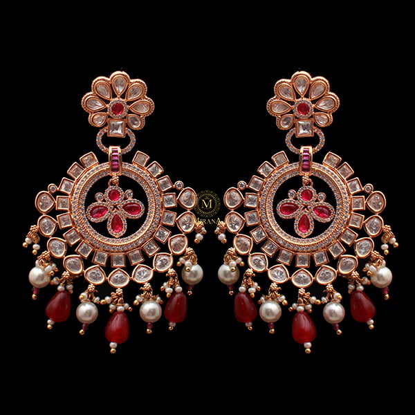 Shriya Ruby Polki Designer Earrings