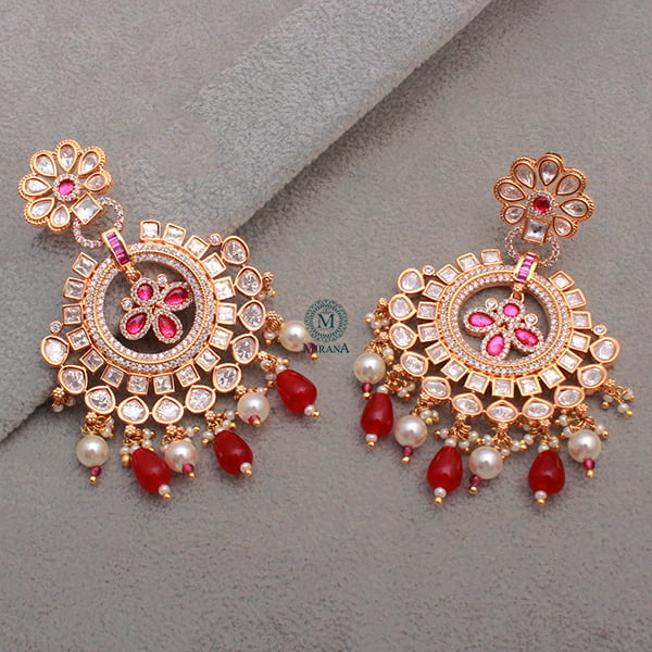 Shriya Ruby Polki Designer Earrings