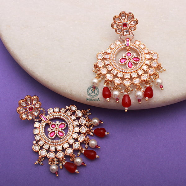 Shriya Ruby Polki Designer Earrings