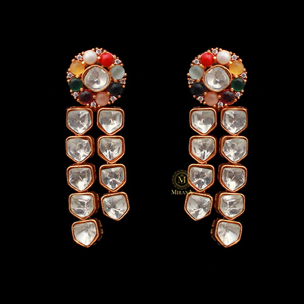 Myra Navratan Moissanite Designer Earrings