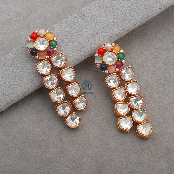 Myra Navratan Moissanite Designer Earrings