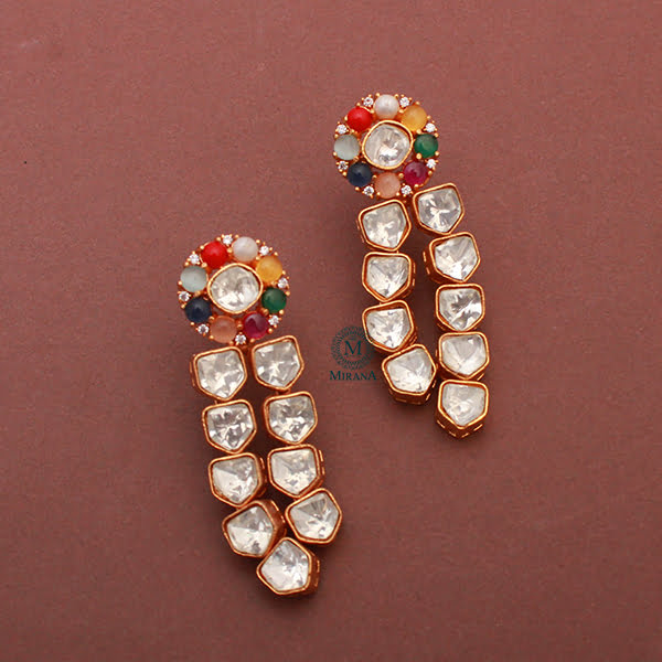 Myra Navratan Moissanite Designer Earrings