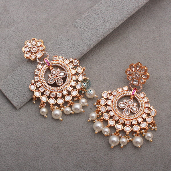 Shriya Pearl Polki Designer Earrings