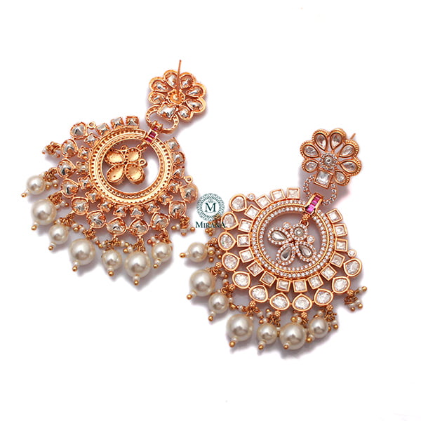 Shriya Pearl Polki Designer Earrings