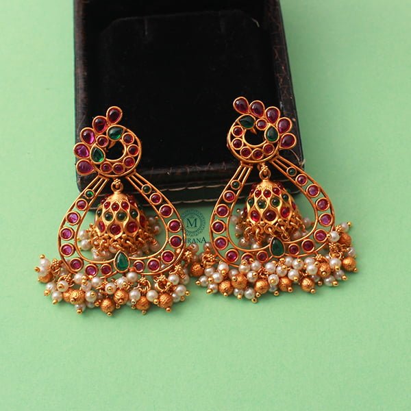 Vamini Ruby Green Antique Removable Earrings