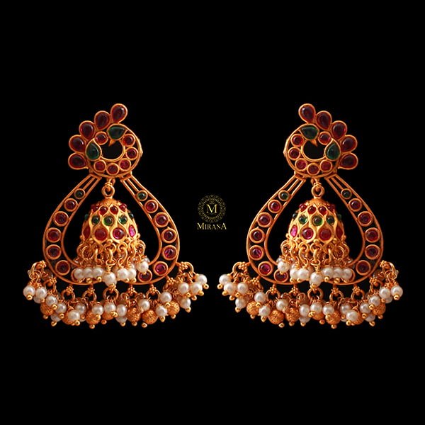 Vamini Ruby Green Antique Removable Earrings