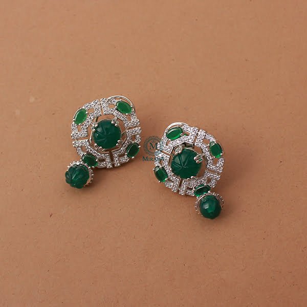Vorisha Emerald Green Designer Earrings