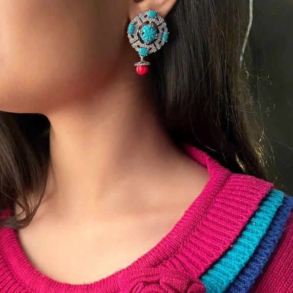 Vorisha Multi Colour Designer Earrings