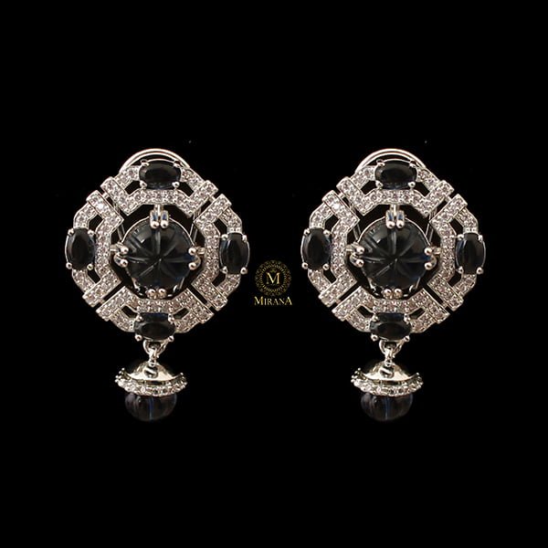 Vorisha Blue CZ Designer Earrings