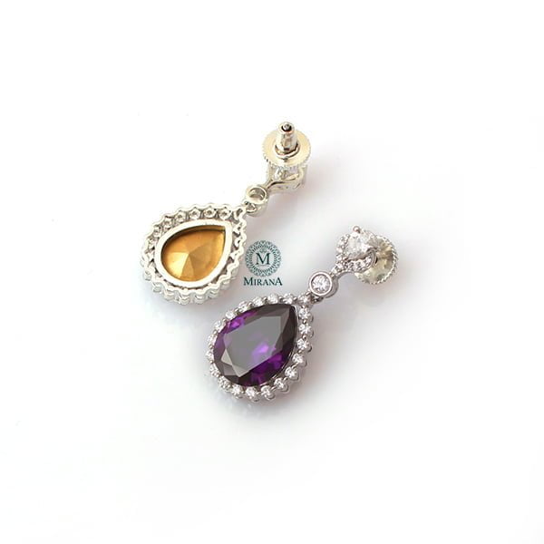 Rylie Lavender CZ Designer Earrings