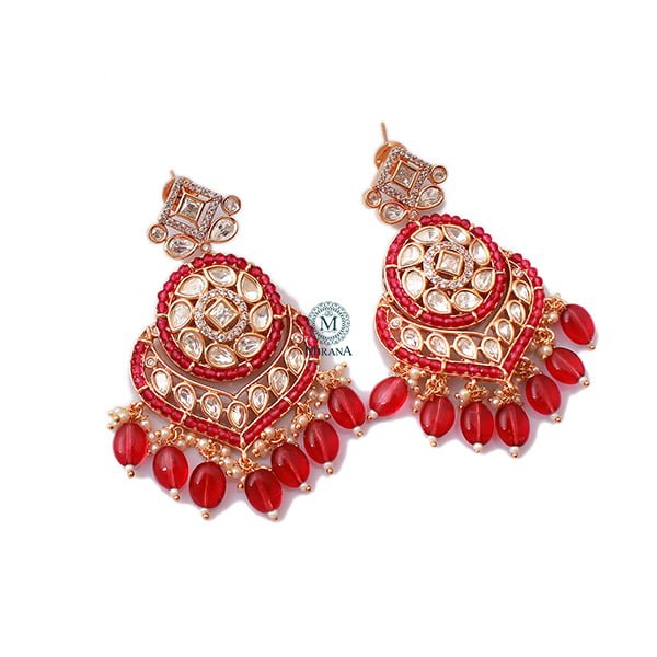 Ukti Ruby Polki Designer Chandbalis