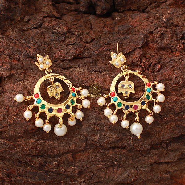 Arnika Multi Colour Jadau Earrings