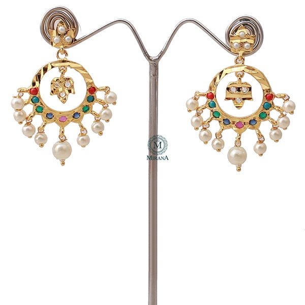 Arnika Multi Colour Jadau Earrings