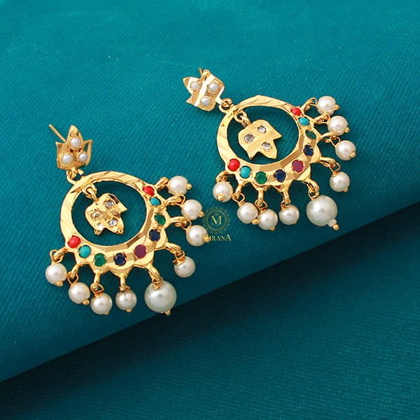 Arnika Multi Colour Jadau Earrings