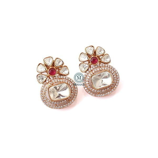 Tia Ruby Moissanite Designer Studs