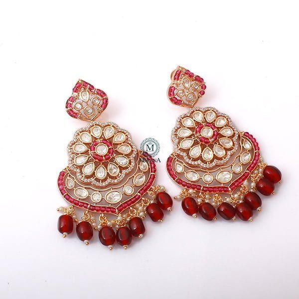 Charya Ruby Polki Designer Chandbalis