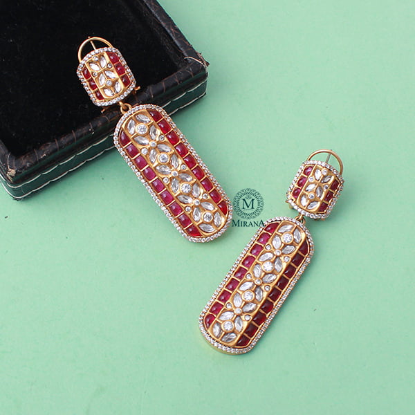 Raagini Ruby Polki Designer Earrings