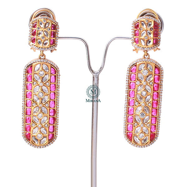 Raagini Ruby Polki Designer Earrings