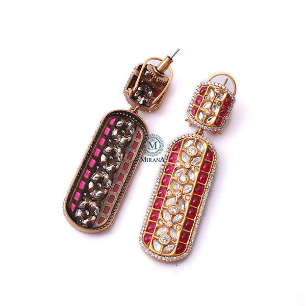 Raagini Ruby Polki Designer Earrings