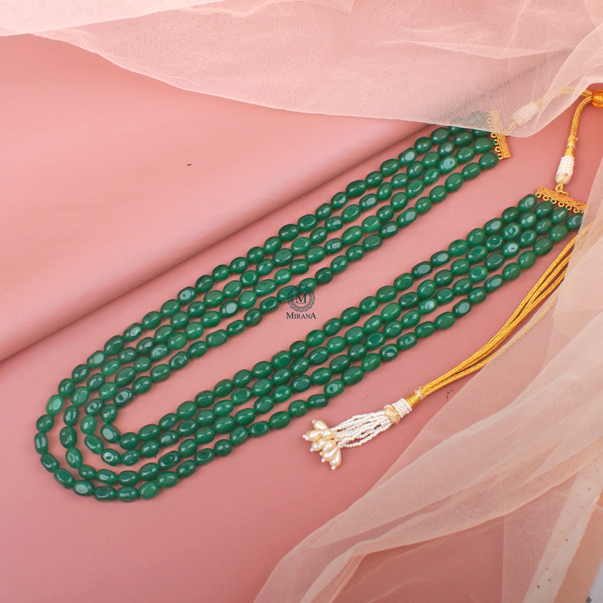 Omkar Emerald Green Designer Groom Kantha