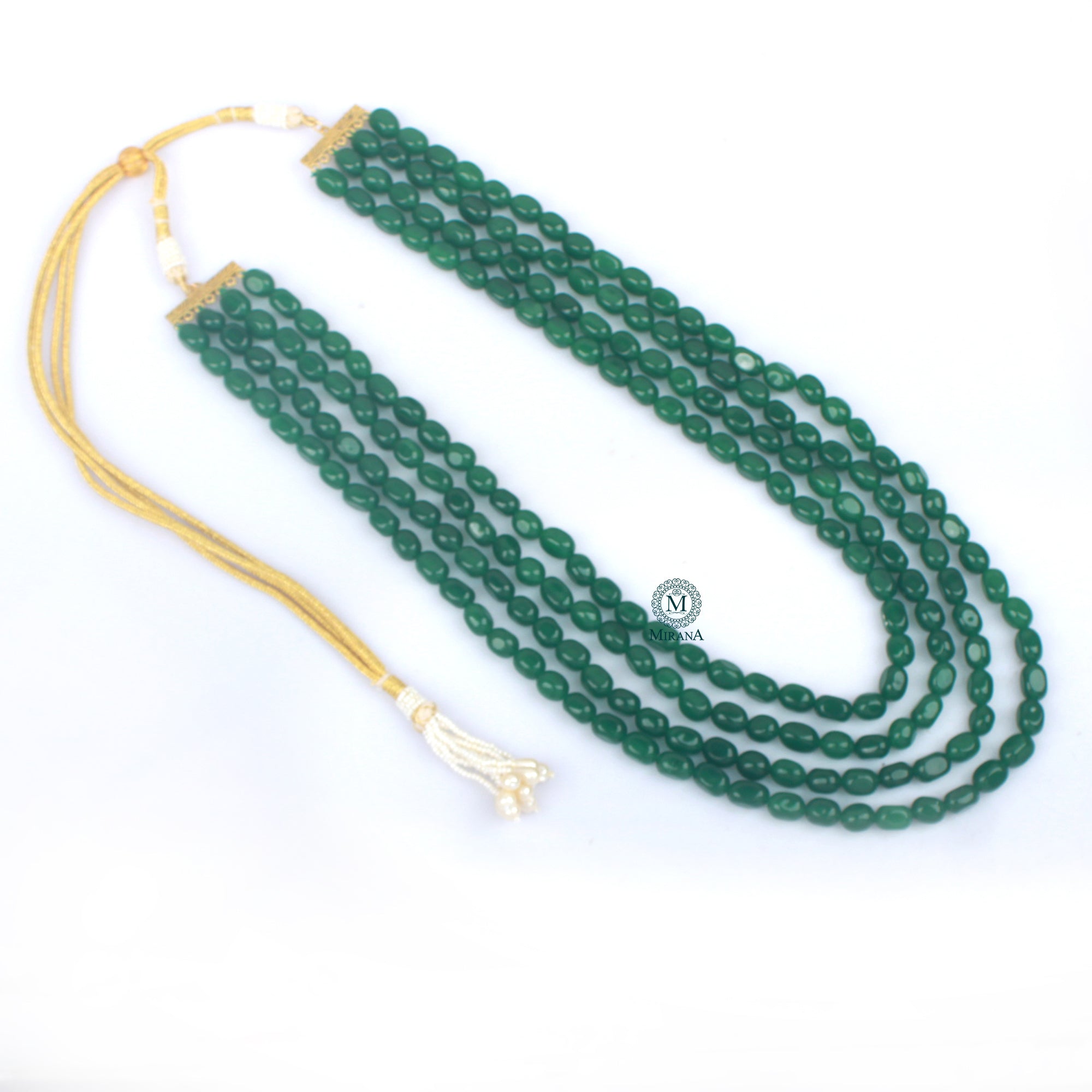 Omkar Emerald Green Designer Groom Kantha