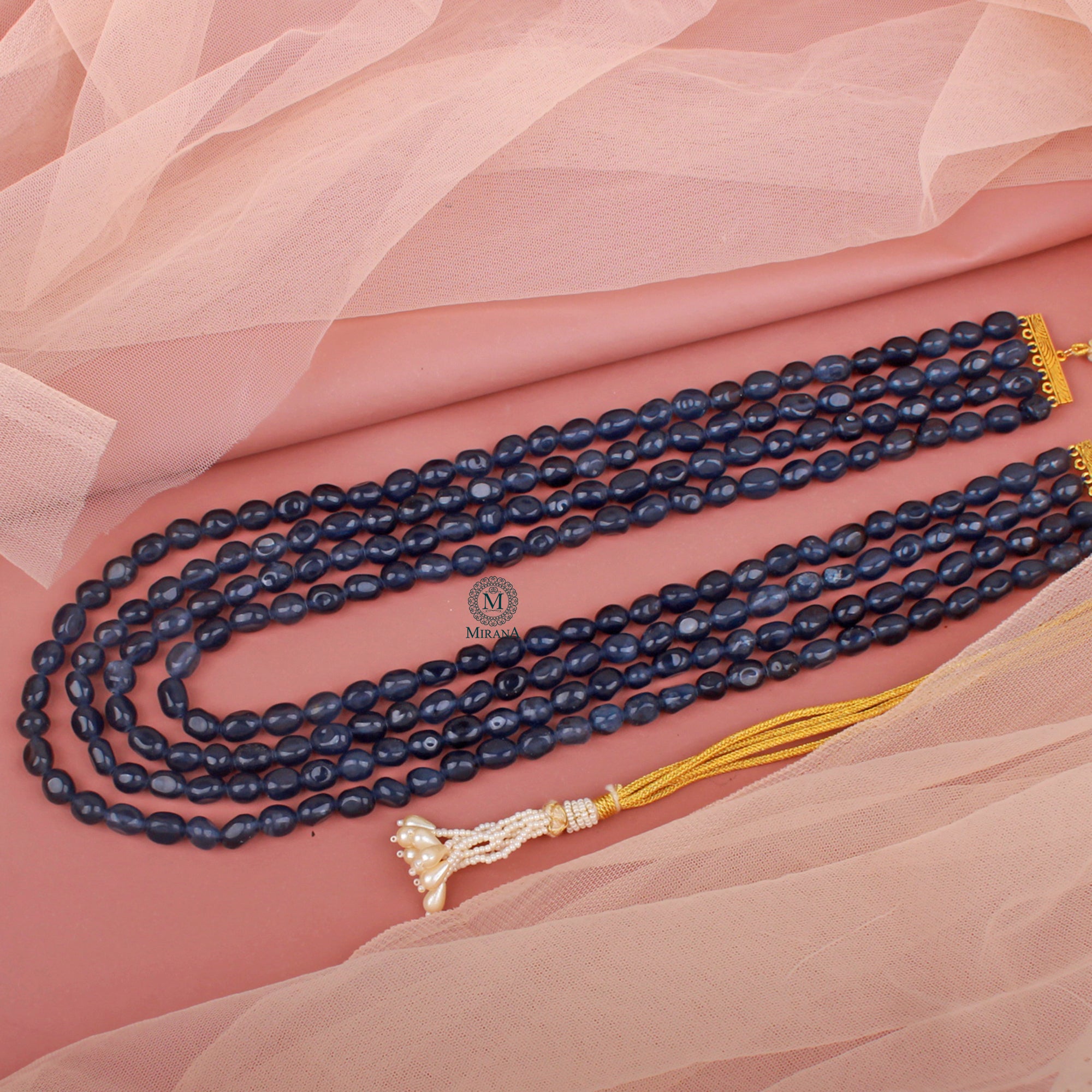 Dev Sapphire Blue Designer Groom Kantha