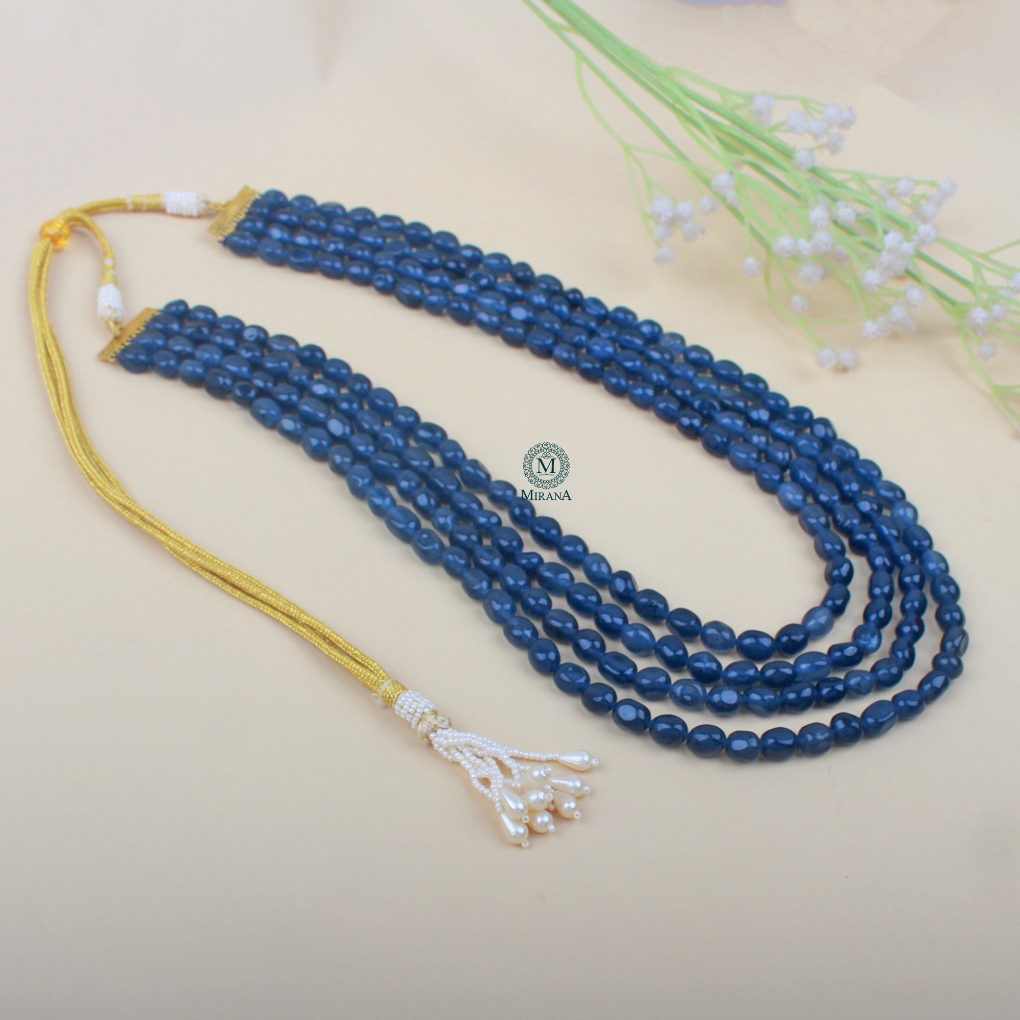 Dev Sapphire Blue Designer Groom Kantha