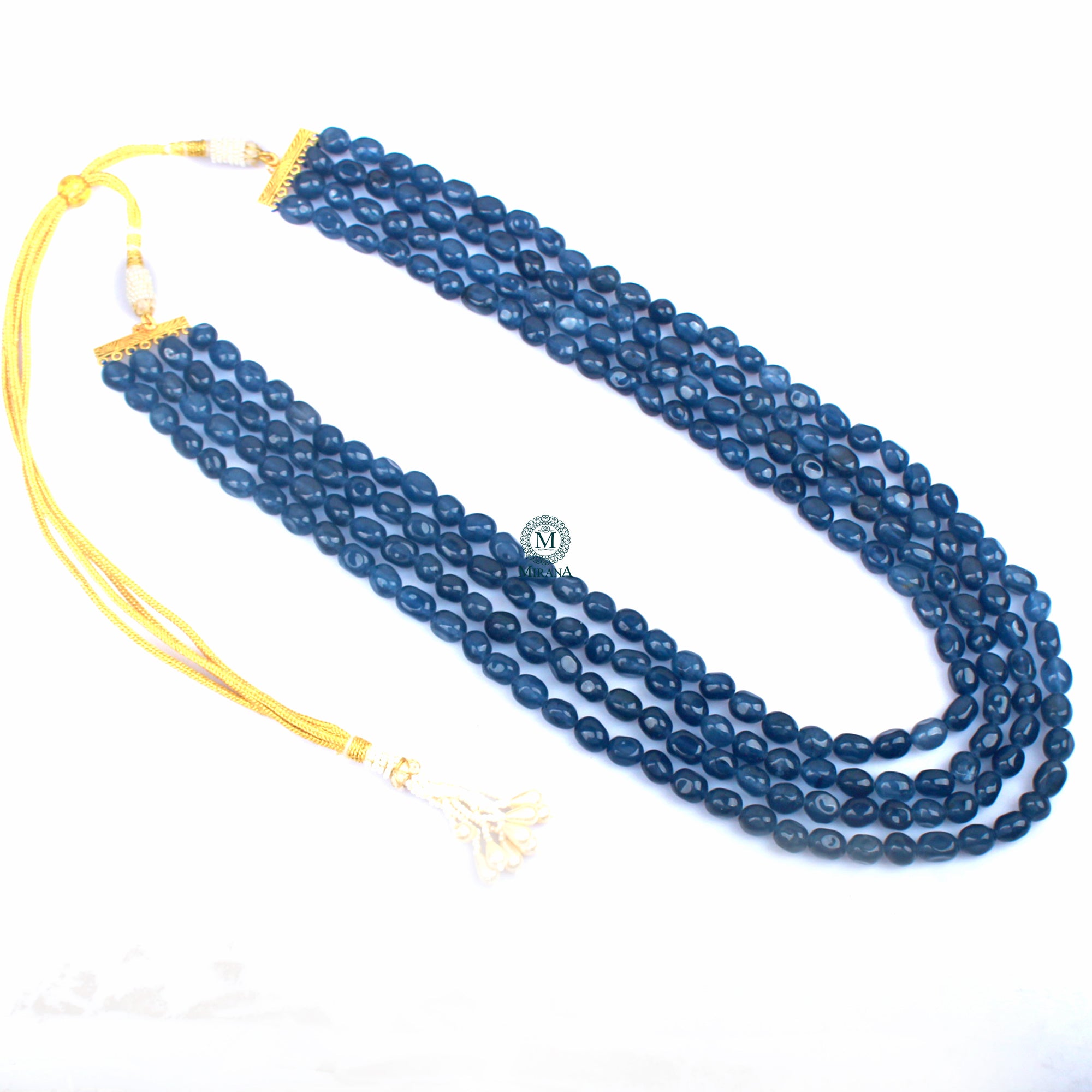 Dev Sapphire Blue Designer Groom Kantha