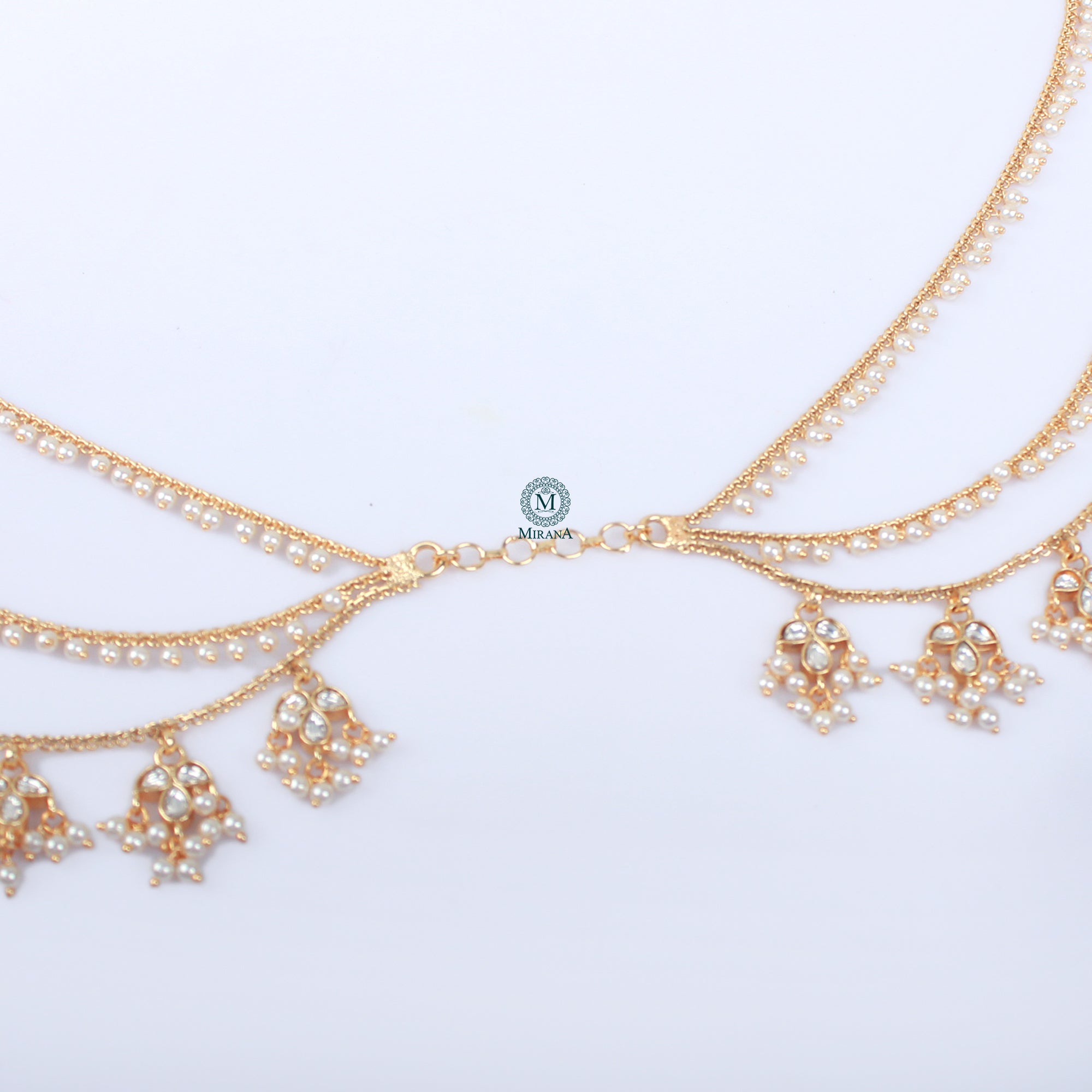 Saanvi Pearl Polki Designer Hairpin